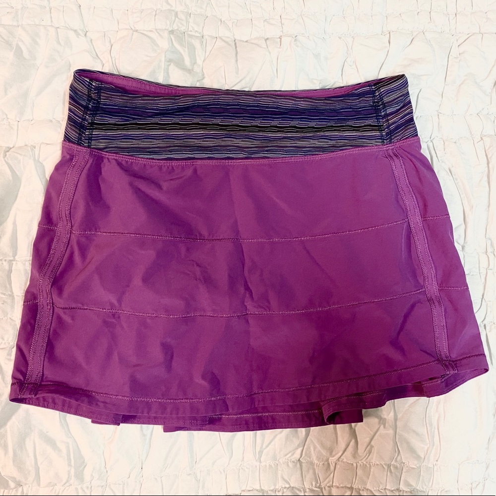 PURPLE LULULEMON PACE RIVAL SKIRT